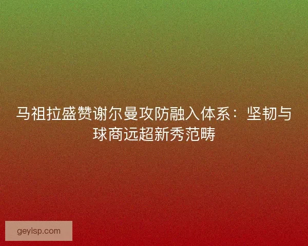 马祖拉盛赞谢尔曼攻防融入体系：坚韧与球商远超新秀范畴